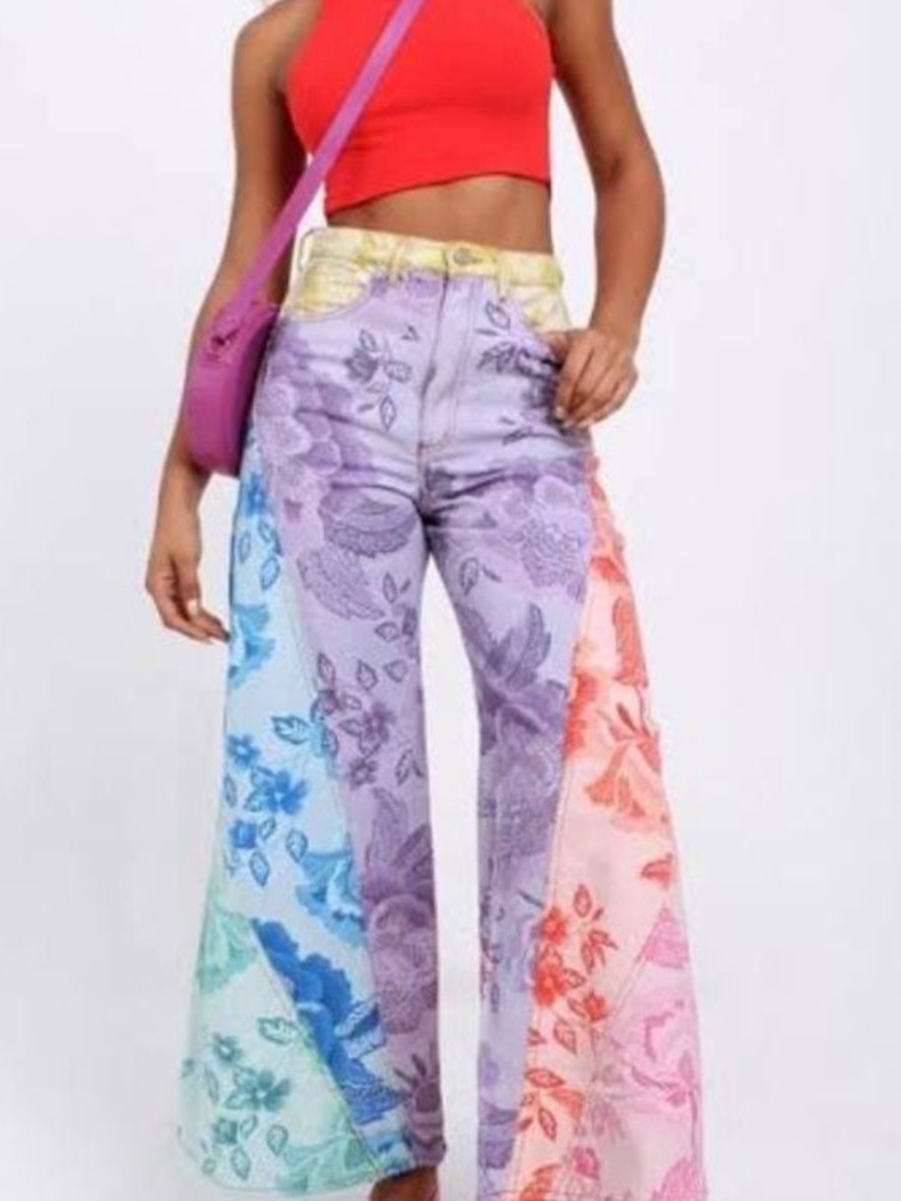 FARM Rio Multicolor Floral Wide-Leg Pants - Picture 2 of 6
